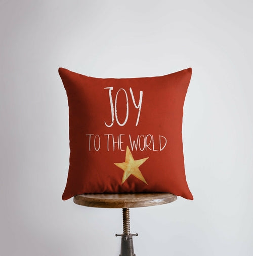 Joy to the World | Red Throw Pillow | Home Decor | Christmas Pillow