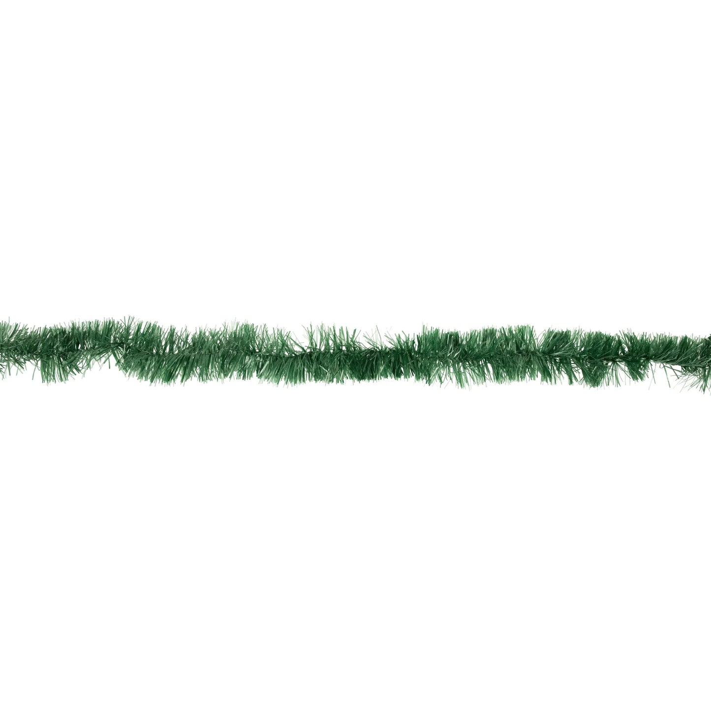 50' X 2.5" Unlit Green Tinsel Christmas Garland