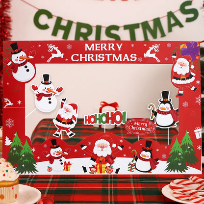 Christmas Photo Frame 2025 Merry Christmas Decorations for Home Navidad Cristmas Party Supplies Ornament Xmas Gift New Year 2026
