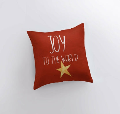 Joy to the World | Red Throw Pillow | Home Decor | Christmas Pillow
