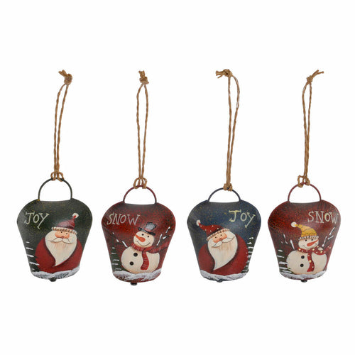 Hanging decoration DKD Home Decor Christmas Red Green Metal (4 pcs) (5
