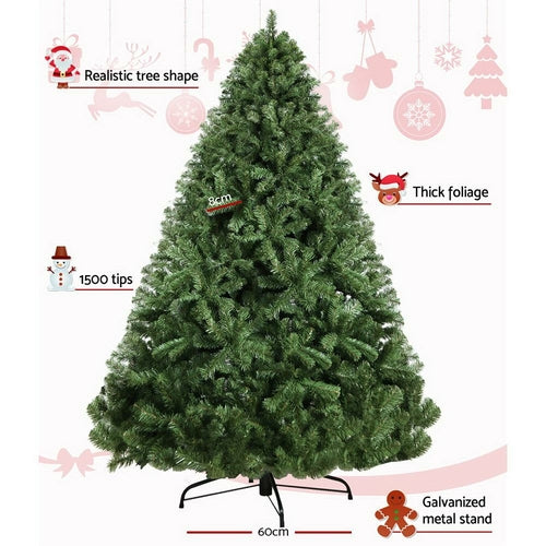 Jingle Jollys 2.4M 8FT Christmas Tree Xmas Decoration Home Decor 1500