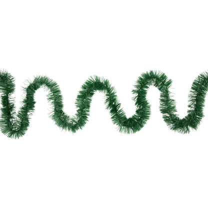 50' X 2.5" Unlit Green Tinsel Christmas Garland