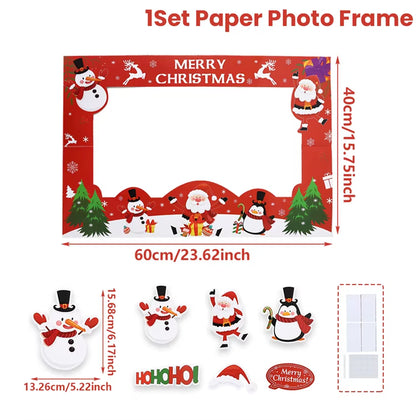 Christmas Photo Frame 2025 Merry Christmas Decorations for Home Navidad Cristmas Party Supplies Ornament Xmas Gift New Year 2026