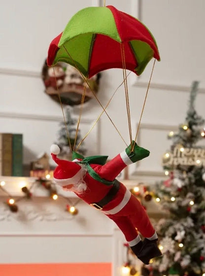 Christmas Electric Santa Decor, Santa Climbing Ropes & Ladder Toy Orna