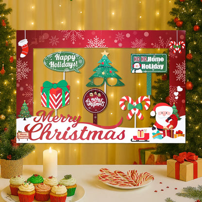 Christmas Photo Frame 2025 Merry Christmas Decorations for Home Navidad Cristmas Party Supplies Ornament Xmas Gift New Year 2026